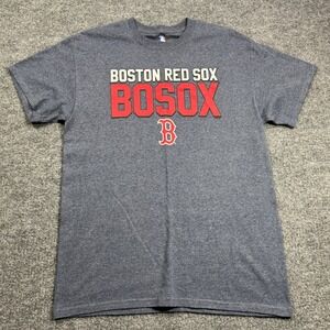 MLB Boston Red Sox Mens M Blue BoSox Graphic Baseball Tee
